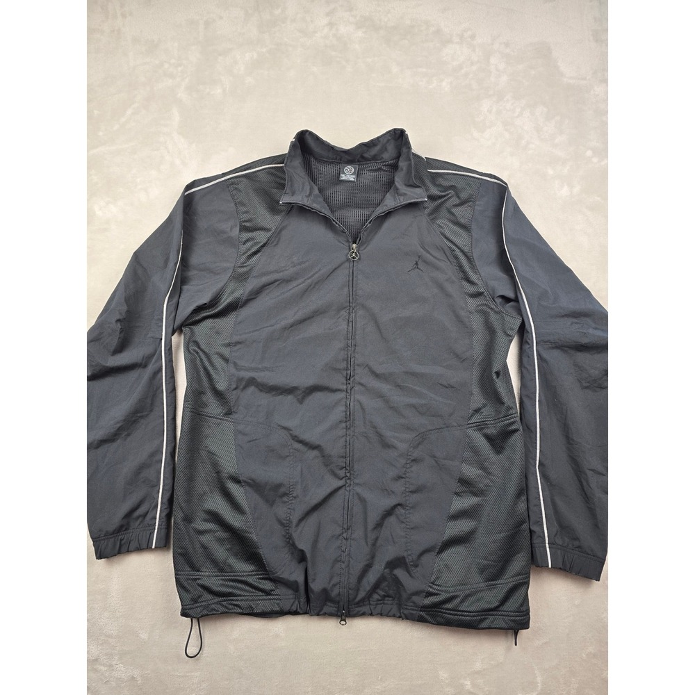 Vintage Jordan Track Jacket Men 2XLT Black Full Zip Windbreaker 20th Anniv Y2K